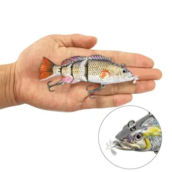 

10cm NEW small Robotic Swimming Lures Fishing Auto Electric Lure Bait Wobblers For Swimbait USB Rechargeable Flashing LED light