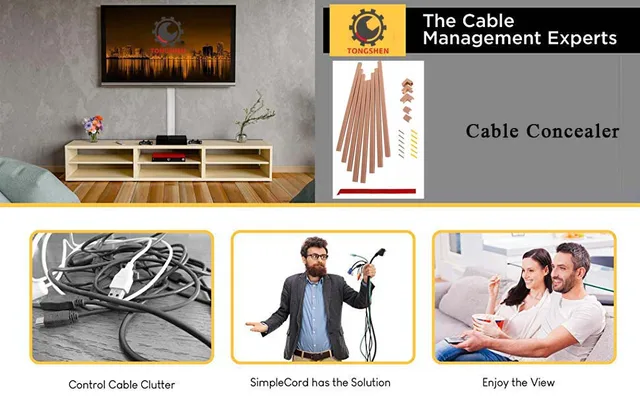 Cable Concealer Cord Cover White Cable Management Channels On Wall Wire  Hider to Organize Cables for Wall Mount TV,Computers Hom - AliExpress