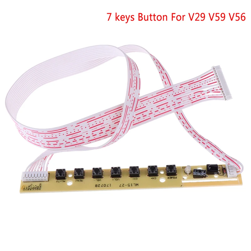 

Universal 7 Keys Keyboard Plate LCD TV Accordance Keypad With IR for v59 v29 v56
