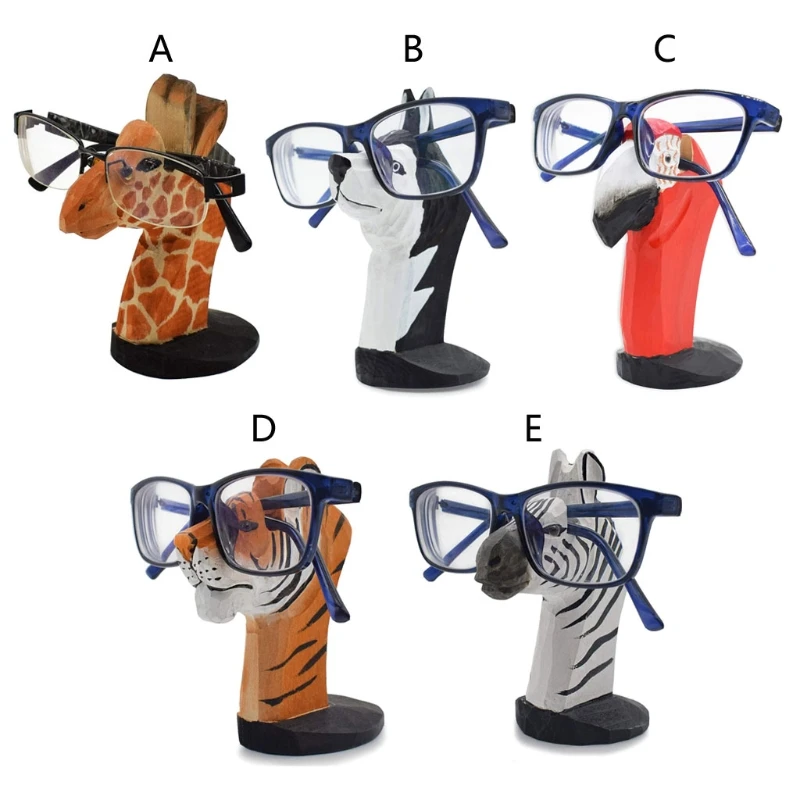 Jewelry Packaging & Displays for man 1 Pc Animal Glasses Rack Hand Carved Wood Eyeglasses Spectacle Sunglasses Holder Stand Animal Shaped Home Office Desk Decor top Jewelry Packaging & Displays