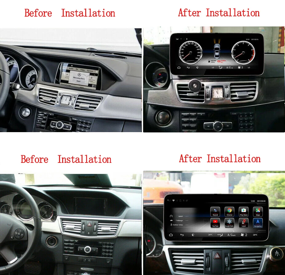 4+64GB Android 9.0 Car GPS Navigation free Europe Map Sat navi For Mercedes Benz E Class W211 CLS W219 2013
