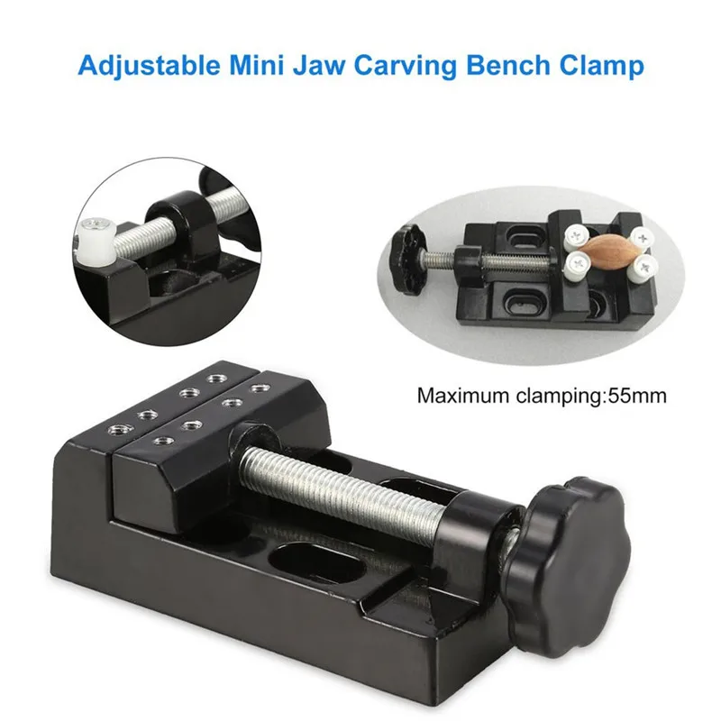 Flat Mini Carving Bench Clamp Drill Press Vice Hand Micro Clip with 4pcs Screws and Installation Covers For DIY Tools 40DEC0502