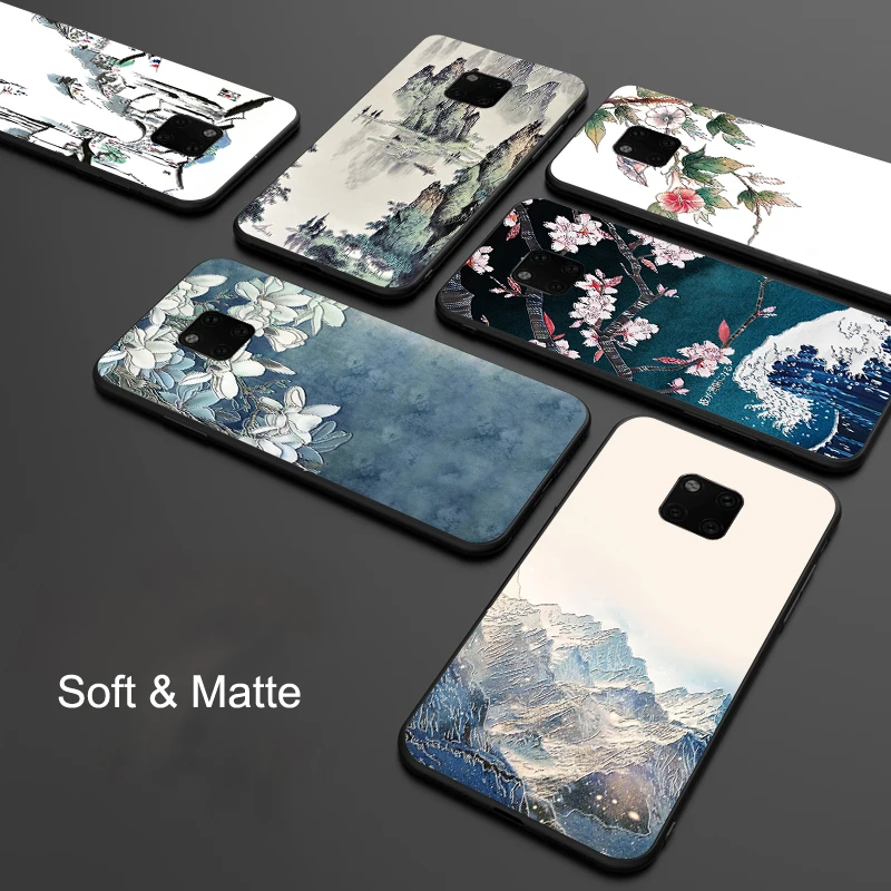 3D рельефный чехол для Huawei Mate 30 20 Pro P40 P20 Lite Nova 6 7i 5T Honor 9X Y9S V30 силиконовый с полным