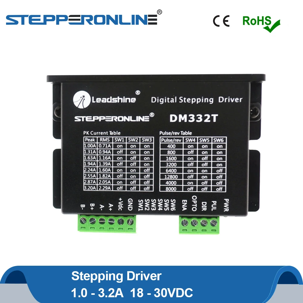 Цифровой Драйвер шагового двигателя 1,0-3.2A 18-30VDC 2-фазный шаговый мотор контроллер для Nema 17,23 шаговый двигатель/42, 57 шагового двигателя