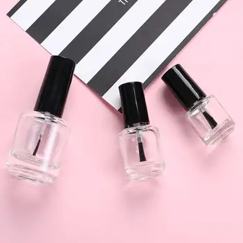 

5/7.5/10ml Travel Nail Polish Empty Refillable Glass Bottle Storage Container