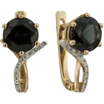 

Aloris earrings with cubic zirconia and Topaz in red gold