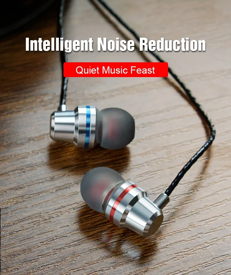 TOMKAS Wired Earbuds Headphones 3.5mm In Ear Earphone Earpiece With Mic Stereo Headset 5 Color For Samsung Xiaomi Phone Computer