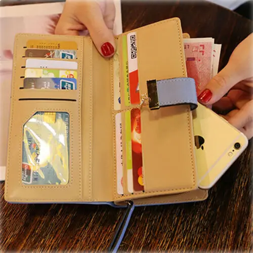 Женский клатч кожаный бумажник длинный держатель для карт чехол для телефона сумочка горячая распродажа