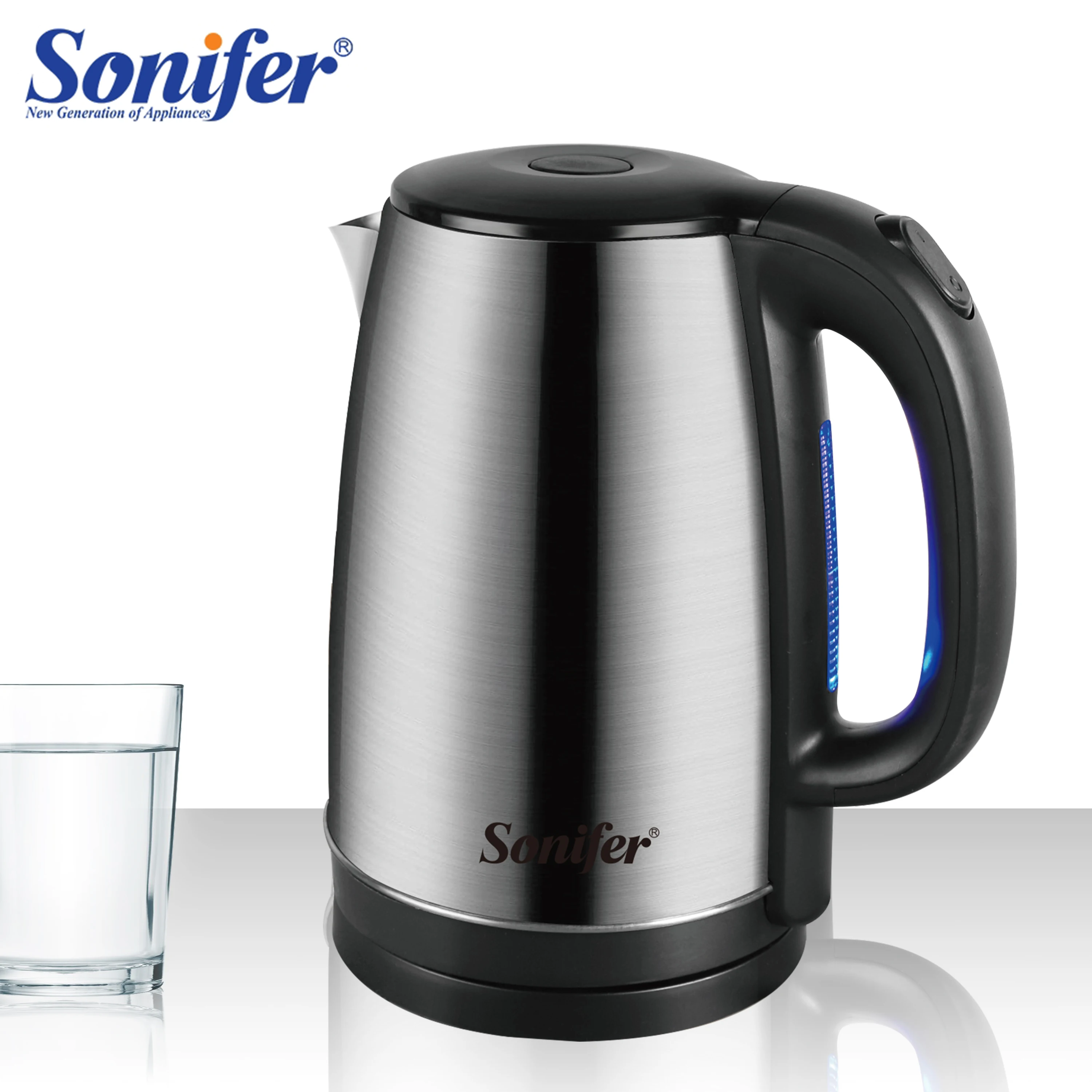 1.8L Electric Kettle Stainless Steel Kitchen Appliances Smart Kettle Whistle Kettle Samovar Tea pot Thermo pot Gift 220V Sonifer