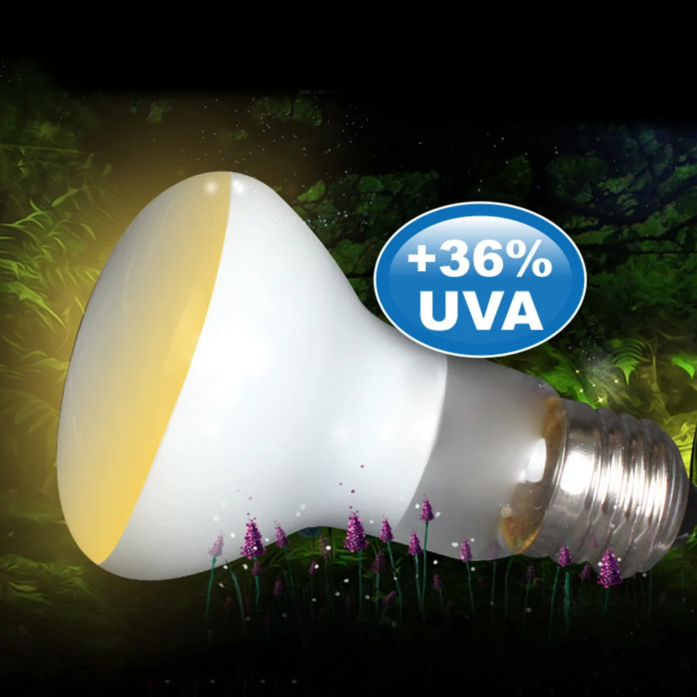 2 Pcs 50w Spot Heat Lamps Bulb Light Reptile Pet Uva Lamp Fluorescent Lamp Sun Lamp Insulati Soft White Glow Uva Glass Heat Lamp