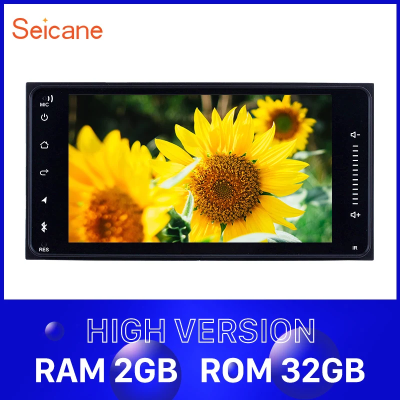 Универсальный Автомобильный плеер Seicane 2 + 32 ГБ 2DIN Android 9 1 200*100 мм для TOYOTA