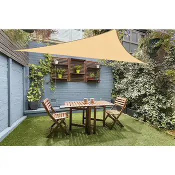 

Beige right triangle 3x3x4.3 4x4x5.7 3x4x5 shade sail home patio outdoor waterproof and radiation protection