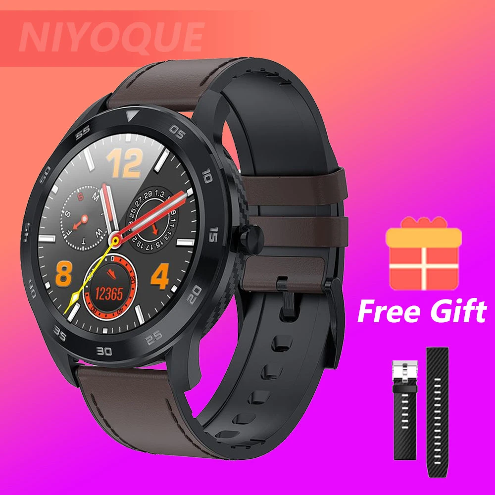 DT98 Smart Watch IP68 Waterproof Round HD Screen ECG Detection Changeable Dials Men Sport Smartwatch Fitness Tracker Band