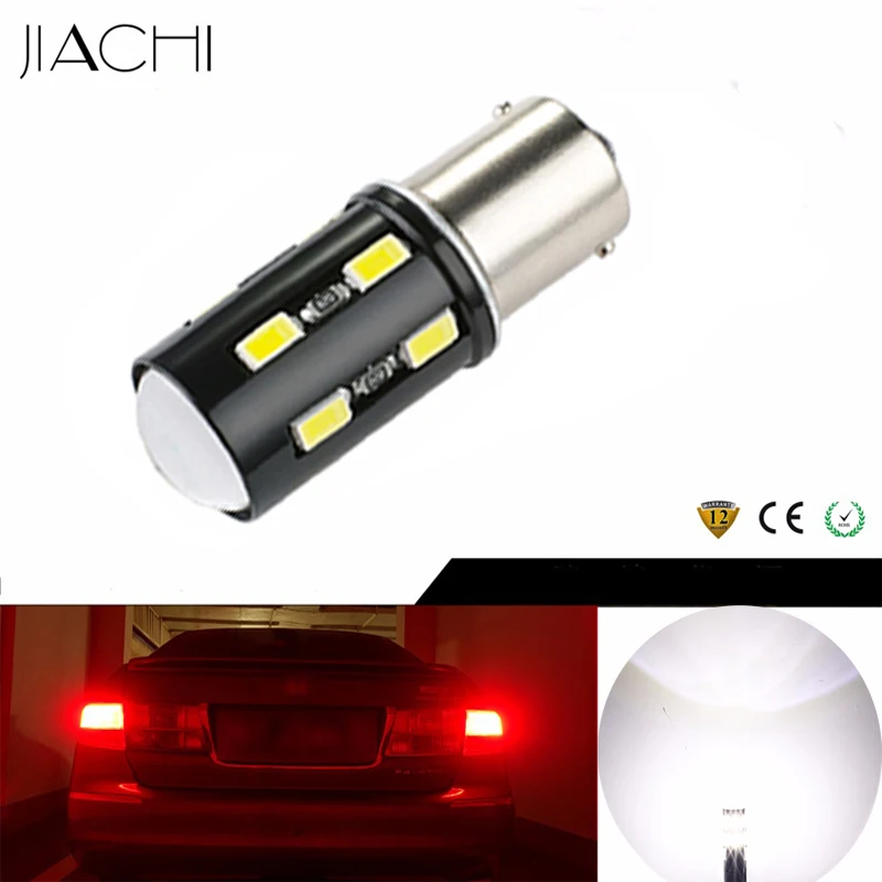 

JIACHI 50 шт. DRL BA15S P21W авто 1156 1157 Светодиодная лампа P21/5 Вт 3157 T20 7443 T25 5630 чип 18SMD поворотные сигнальные огни DC12-24V