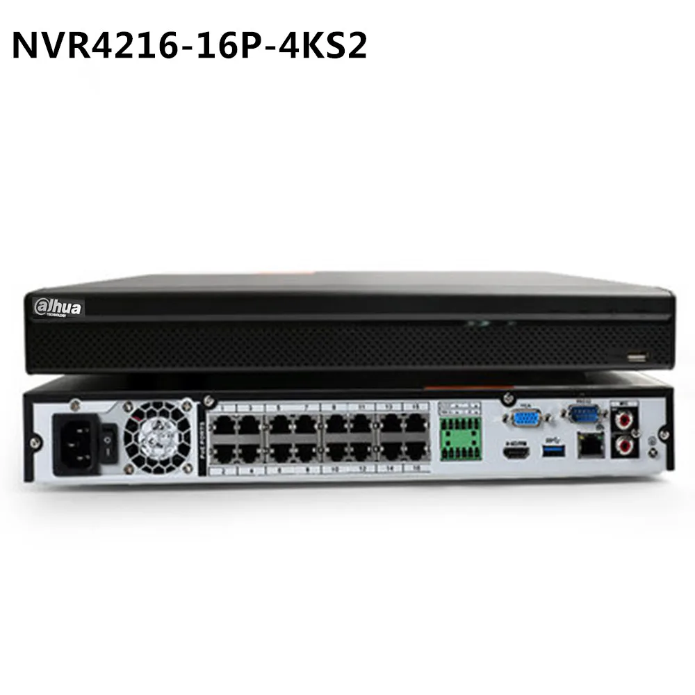 Видеорегистратор Dahua 8 каналов PoE порт 16 4K NVR 1U сетевой видеорегистратор с
