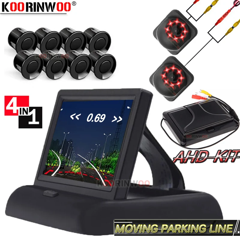 Koorinwoo CCD car reverse camera front camera car park sensor 8 With