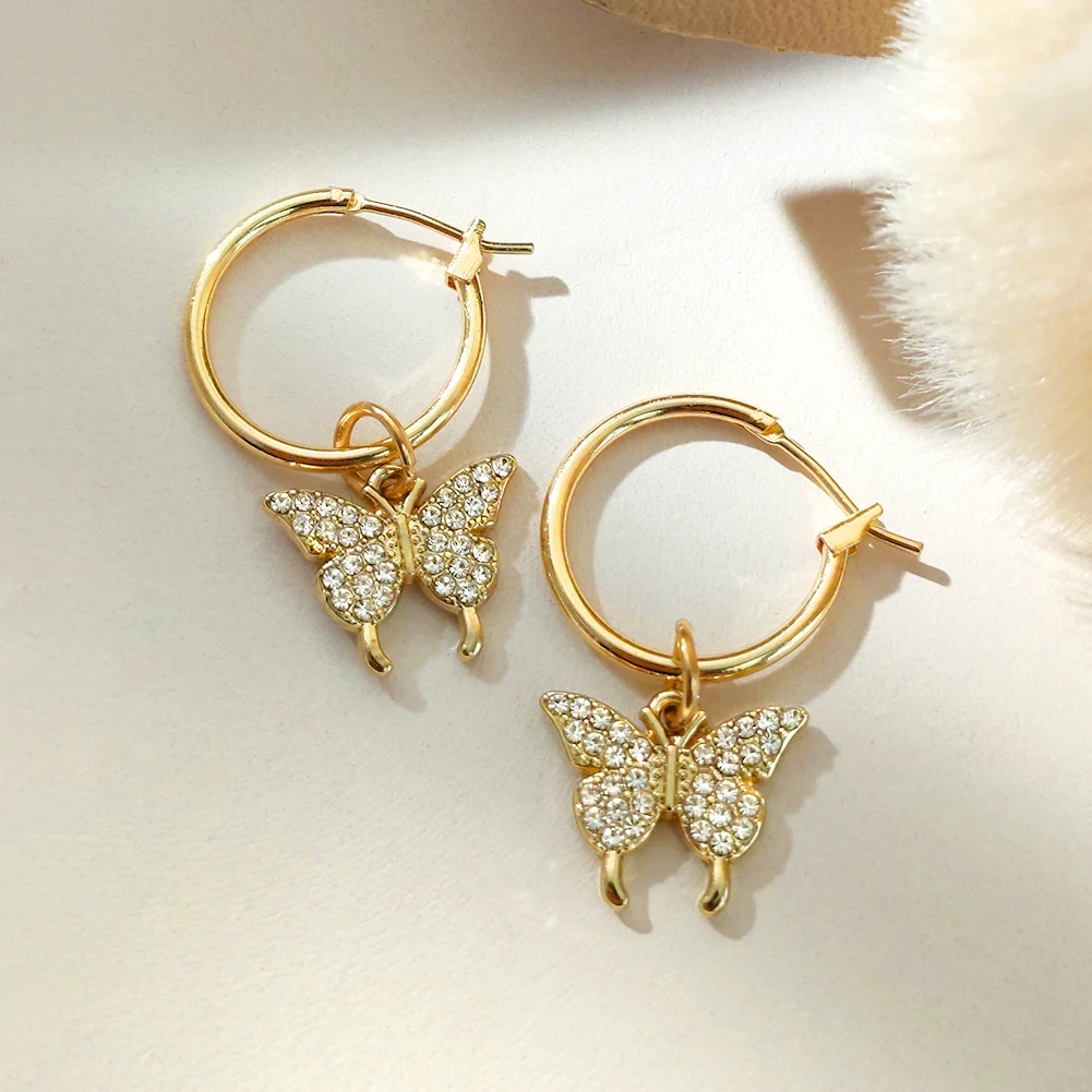 Trend Boho Blue Hollow Evil Eye Hoop Earrings for Women Gold Color Crystal Eyes Circle Huggies Hoop Earring Gifts Jewelry 2022