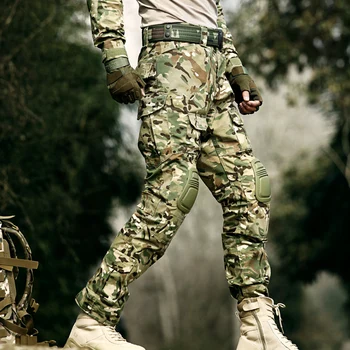 

Tactical Pants Military Cargo Pants Men Knee Pad SWAT Army Airsoft Camouflage Clothes Hunter Field Work Combat Trouser Woodland