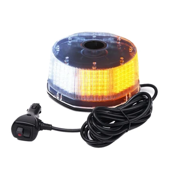 

240 Led Strobe Rotating Round Beacon Rooftop Emergency Light Amber White