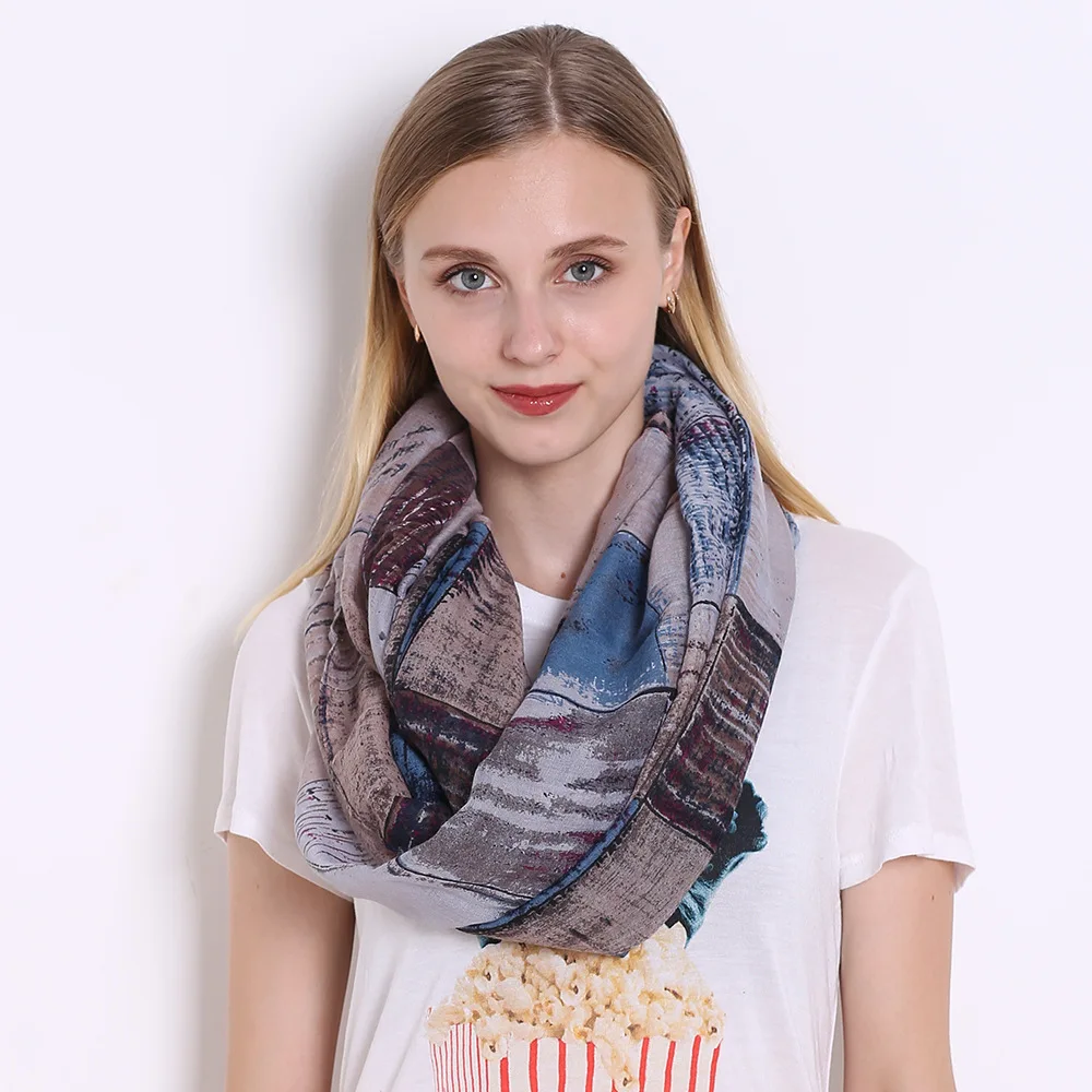 

2019 Fashion Casual retro plaid Bali yarn printing scarf thin section ladies plaid scarf Cover-Ups 90*180cm
