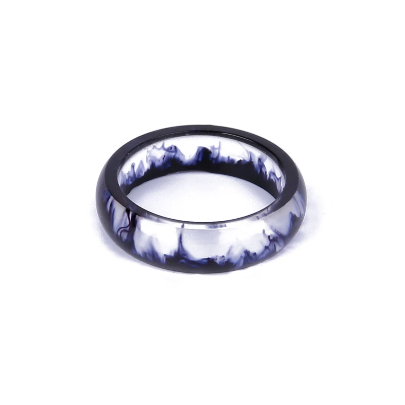 Кольцо ручной работы в этническом стиле из прозрачной смолы для женщин и мужчин эпоксидные украшения
