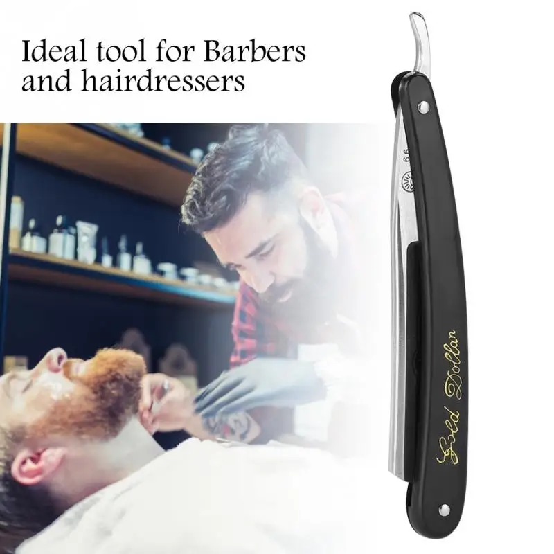 Classic Straight Blade Folding Shaving Hair Clipper Professional Men Beard Shaver Stainless Steel Edge Barber | Красота и здоровье