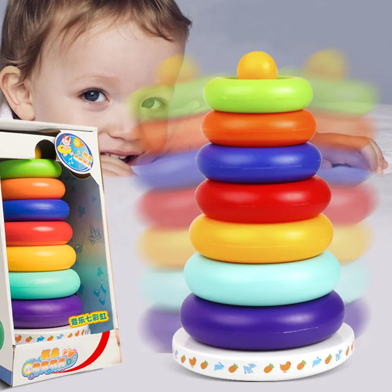 

Baby Stacking Toys 0 12 24 Months Juguetes Bebe Music Sorting Stacked Game Educational Toys for Kids Parent-Child Interactive