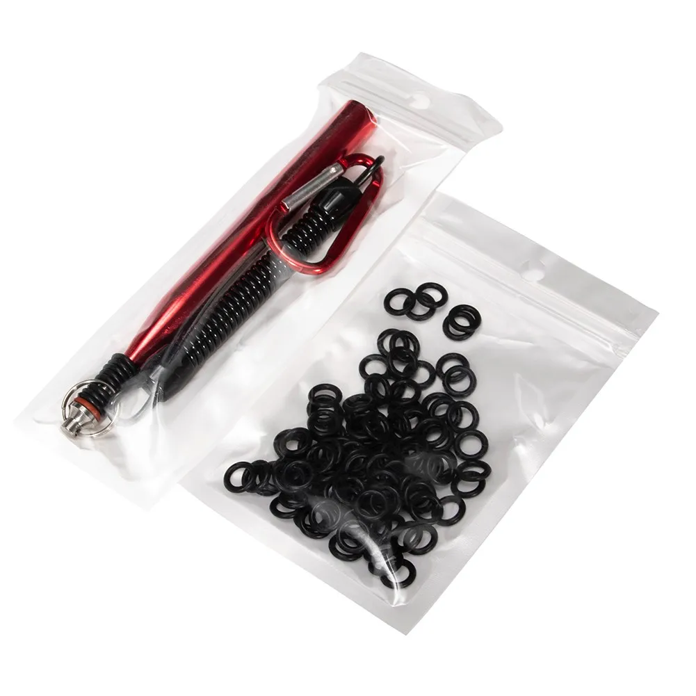 100Pcs O Rings Aluminum Alloy Portable Wacky Worm Rig Tool Kits For Soft Baits Lures Fishing Accessories