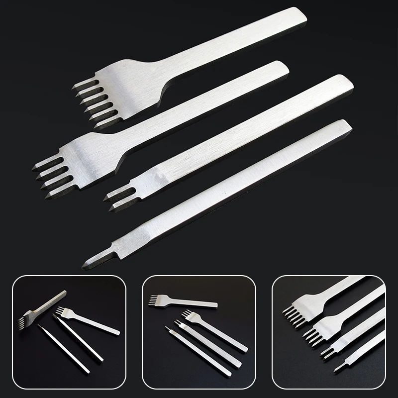3/4/5/6mm Spacing Punch Tool For Leather Hole Punches Lacing Stitching Sewing DIY Craft Tools 1/2/4/6 Prong | Дом и сад
