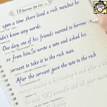 2 pçs italiano inglês copybook estudante adulto aprender caligrafia livro crianças exercícios reutilizáveis escrita prática livro libros