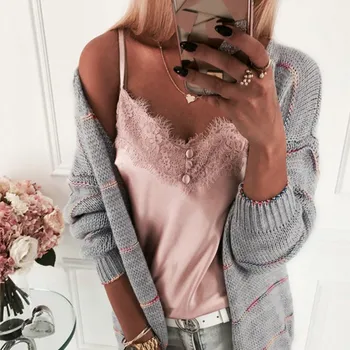 

ETOSELL Women Long Sleeve Casual Loose Sweaters Stripes Print Sweater Short Knitting Cardigan