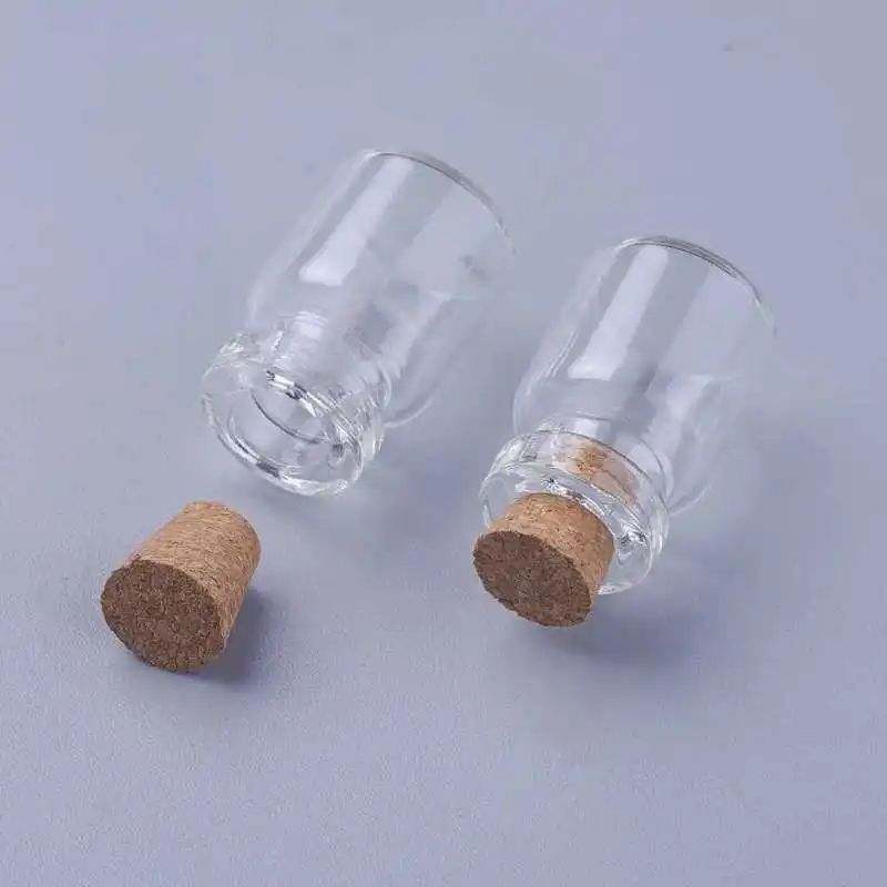 22x15mm 20 штук мини, из прозрачного стекла Пустой Кувшин бутылки желаний флаконы с пробкой шарик контейнеры для маленькая коробка для хранения ювелирных изделий, Дисплей - Цвет: 22x15mm