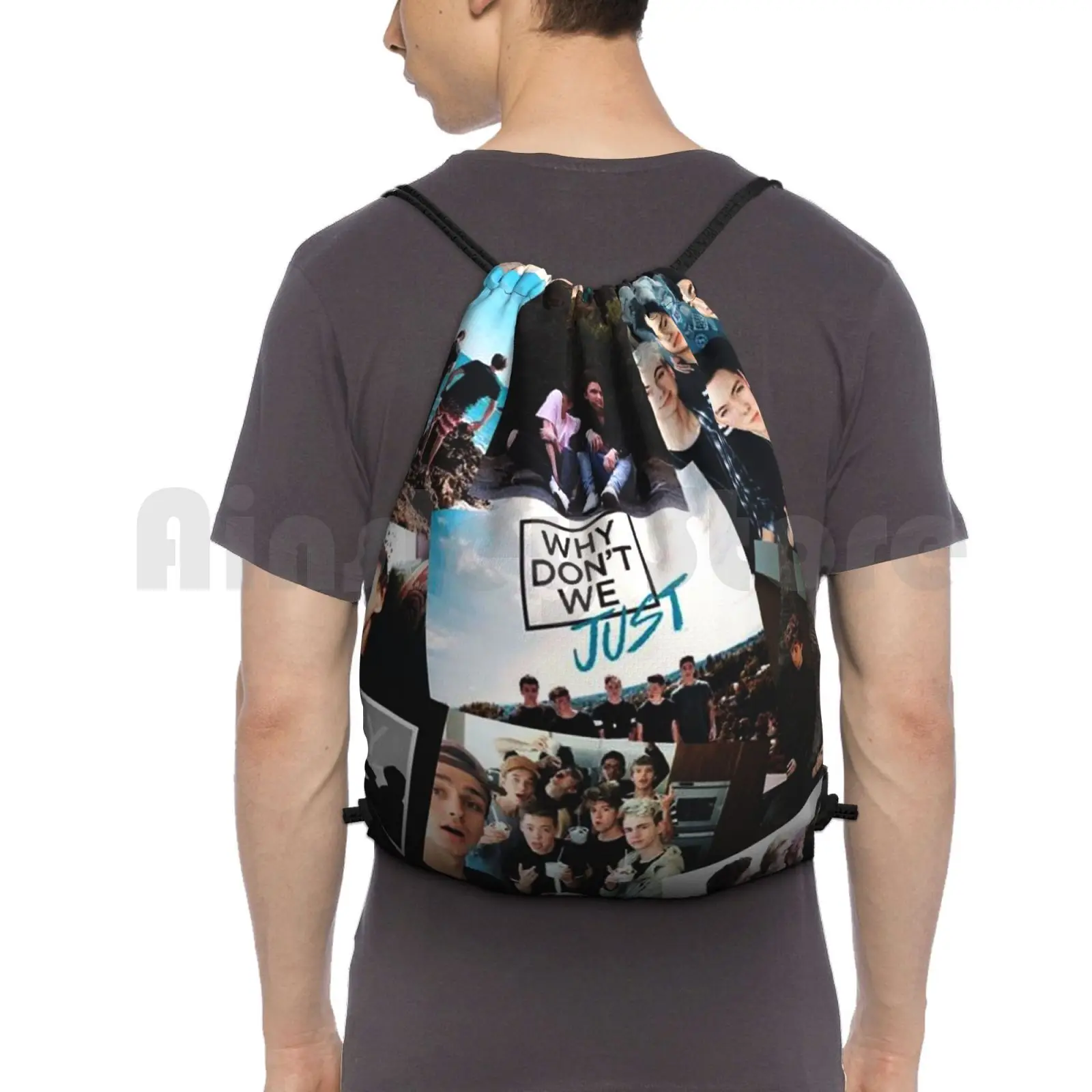 

Wdw Colloge Backpack Drawstring Bag Riding Climbing Gym Bag Why Dont We M4Se Band Group Group Band Hollywood London Paris