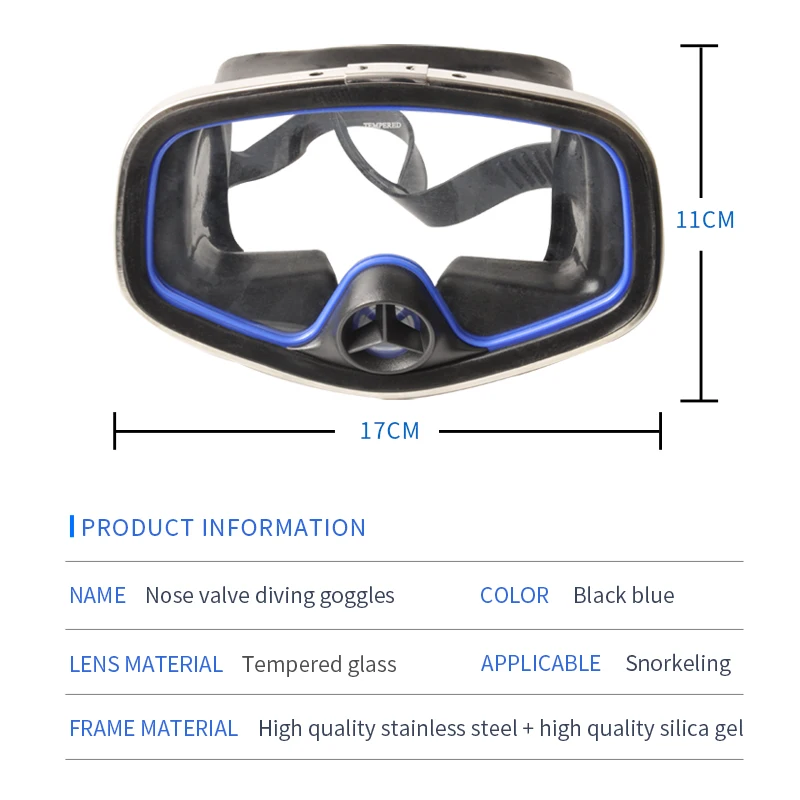 Yonsub Adult Professional Diving Mask Ultra Clear Anti-fog Diving Goggles for Swimming Snorkeling