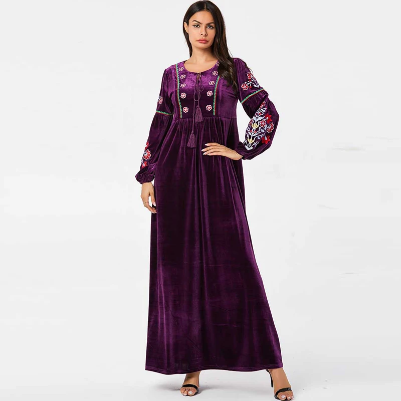 Dubai Abayas for Sale Big Sale f2ea9 Velvet Abaya Dubai Hijab Muslim Dress 