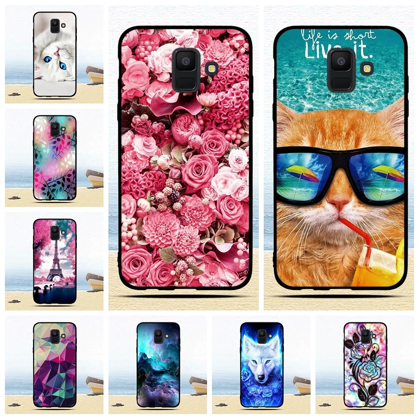 Phone For Samsung Galaxy A6 2018 Case Silicone Back Funda for Plus Black Matte Soft A9 Star Lite Cover |