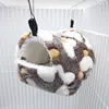 Cute Small Pet Bird Parrot Hamster Soft Comfortable Nest Plush Hanging Hammock Nest House Sleeping Bed Warm Nest Pet Products 1