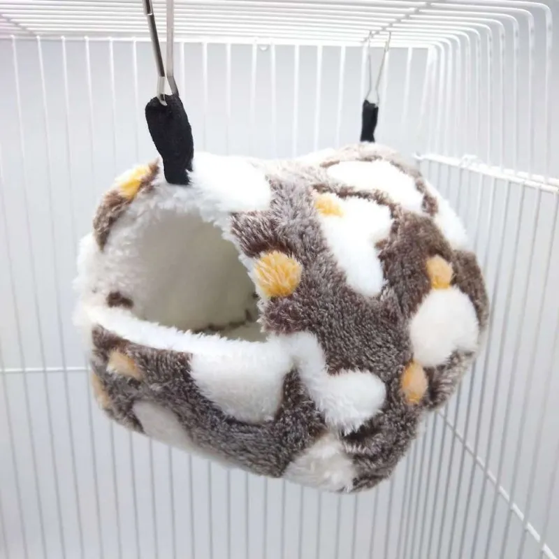 Cute Small font b Pet b font Bird Parrot Hamster Soft Comfortable Nest Plush Hanging Hammock