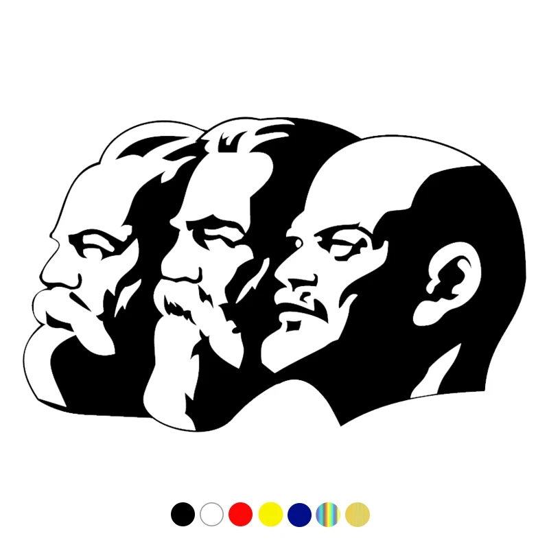 Интересная Автомобильная наклейка Marx Энгельса Ленина на автомобиль белая/черная