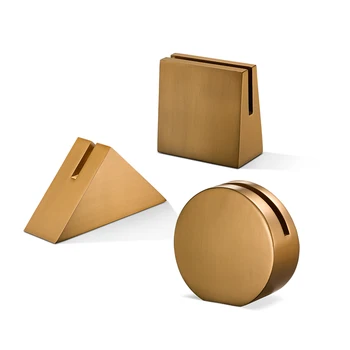

Metal Desktop Decorations, Golden Business Style Card Holder Clips Office Study Desk High Quality Metal Texture Elegant Classic