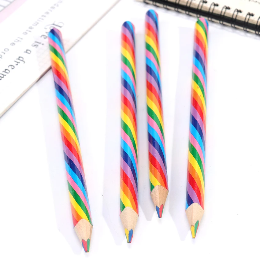 fabl Crew créative arc-en-ciel couleur crayons Magic Flexible souple Crayon  avec gomme souple pour enfants école Lot de 12 30 cm : :  Fournitures de bureau