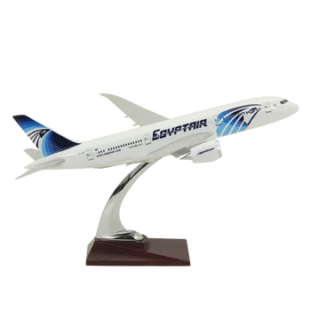 

34cm Airplane Model Boeing 787 Egypt Airlines Aviation Aircraft Model Decoration Egypt B787 Resin Model Toys for Children Adults