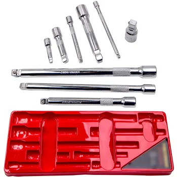 

9pc 1/4" 3/8" 1/2" Socket Wobble Bar Extension Tools Kit Dr inch Drive Garage