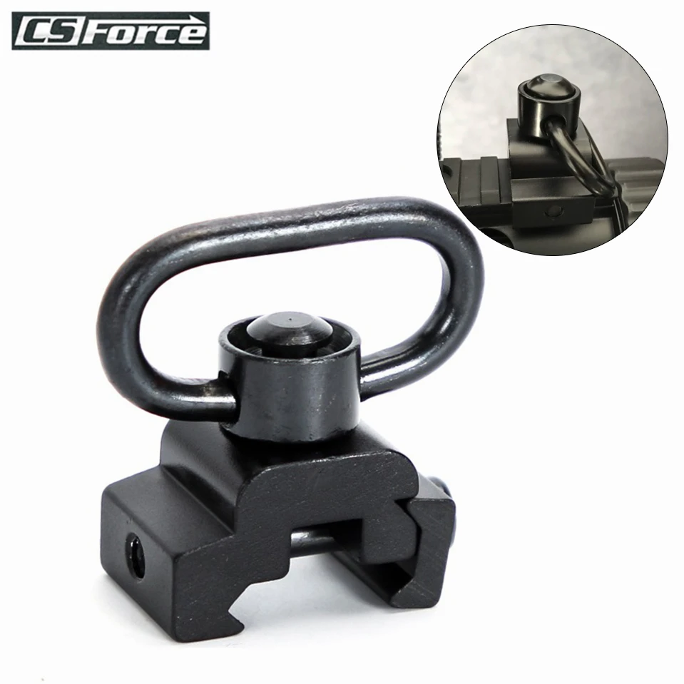 

QD Sling Swivel Mount Push Button 20mm Weaver Picatinny Rail Mount Quick Release Sling Ring Set Adapter Hunting Gun Accessories