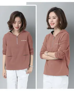 

Spring and autumn new pure color women's Hoodie loose short women's top spring and autumn thin coat