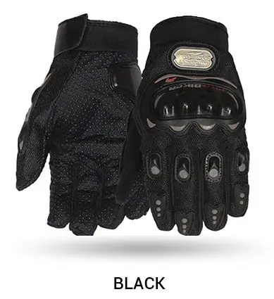 Black Полный палец мужские мотоциклетные перчатки дышащие moto rbike moto перчатки для верховой езды сенсорный экран moto cross перчатки Внедорожные moto rcycle - Цвет: Black