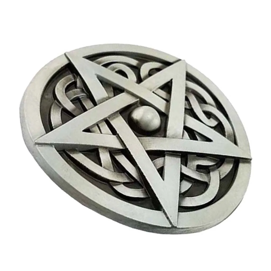 Zinc Alloy Belt Buckle Novelty Western Hexagram Fashion Clothing Jeans Jewelry for Boys Mens