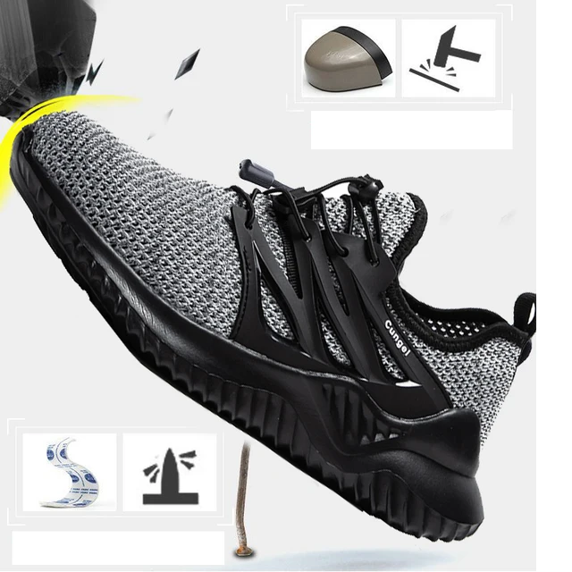 US $22.94 PUPUDA Safety shoes Steel Toe Sneakers work safety shoes work boots good quality Indestructible Non