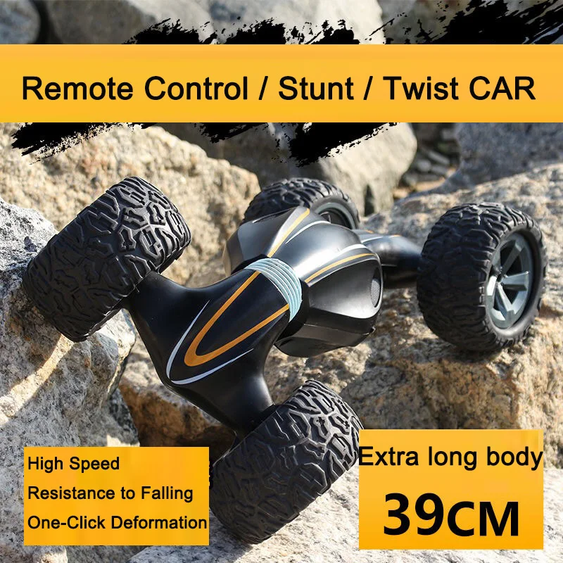 

Wireless Remote Control Toy RC Twist Car Four-wheel Off-Road Climbing Stunt Double Side Vehicle Gifts for Boys Children Kids