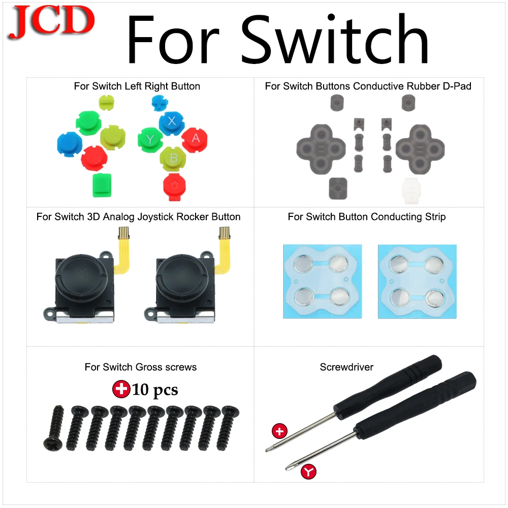 JCD DIY пластиковая Замена для Joy-Con Ремонтный комплект чехол Корпус оболочка для shand для переключателя контроллер отвертка винты